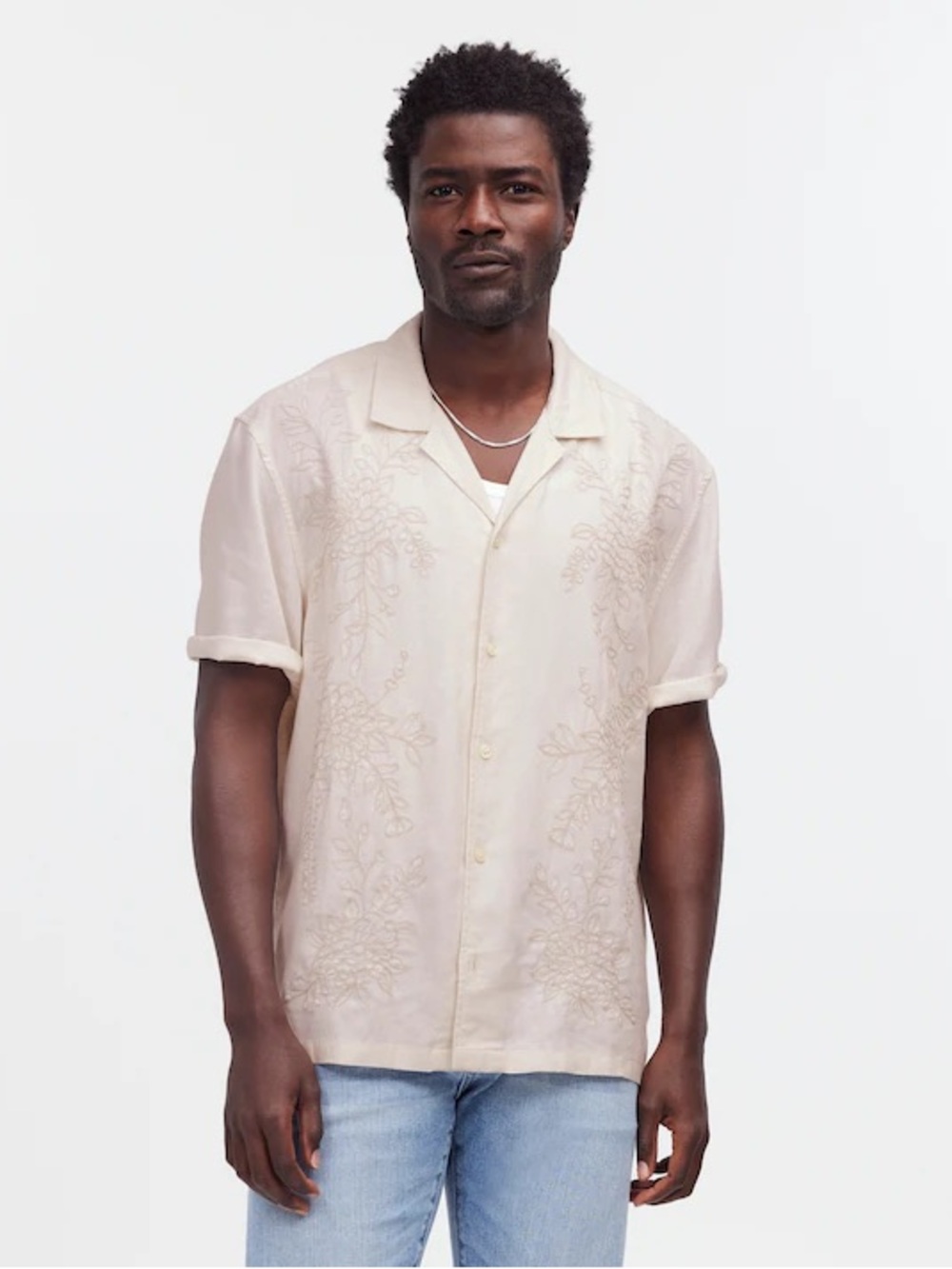 Madewell Embroidered Easy Short-Sleeve Shirt